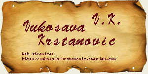 Vukosava Krstanović vizit kartica